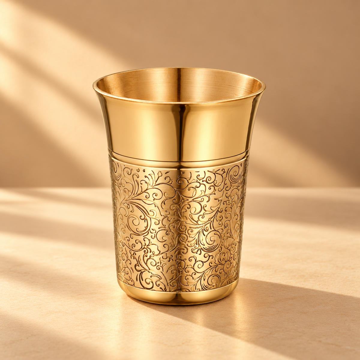 Heritage Hydration Set | Pure Brass Jug & 4 Glasses Set