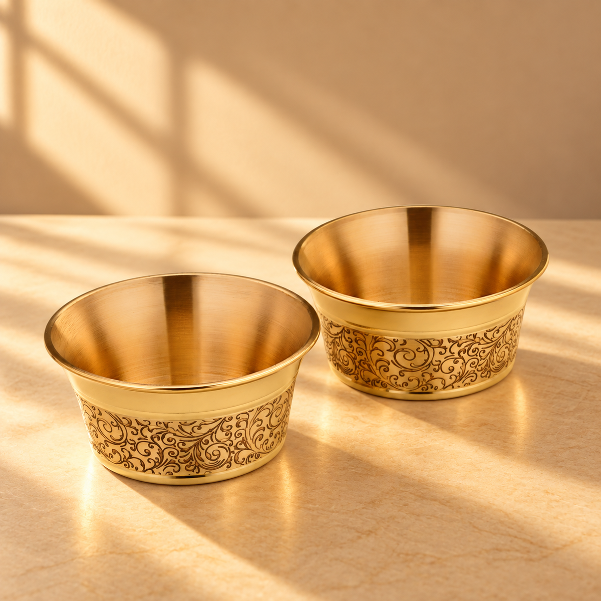 Heritage Thaali Set | 6-Piece Pure Brass Dinner Set