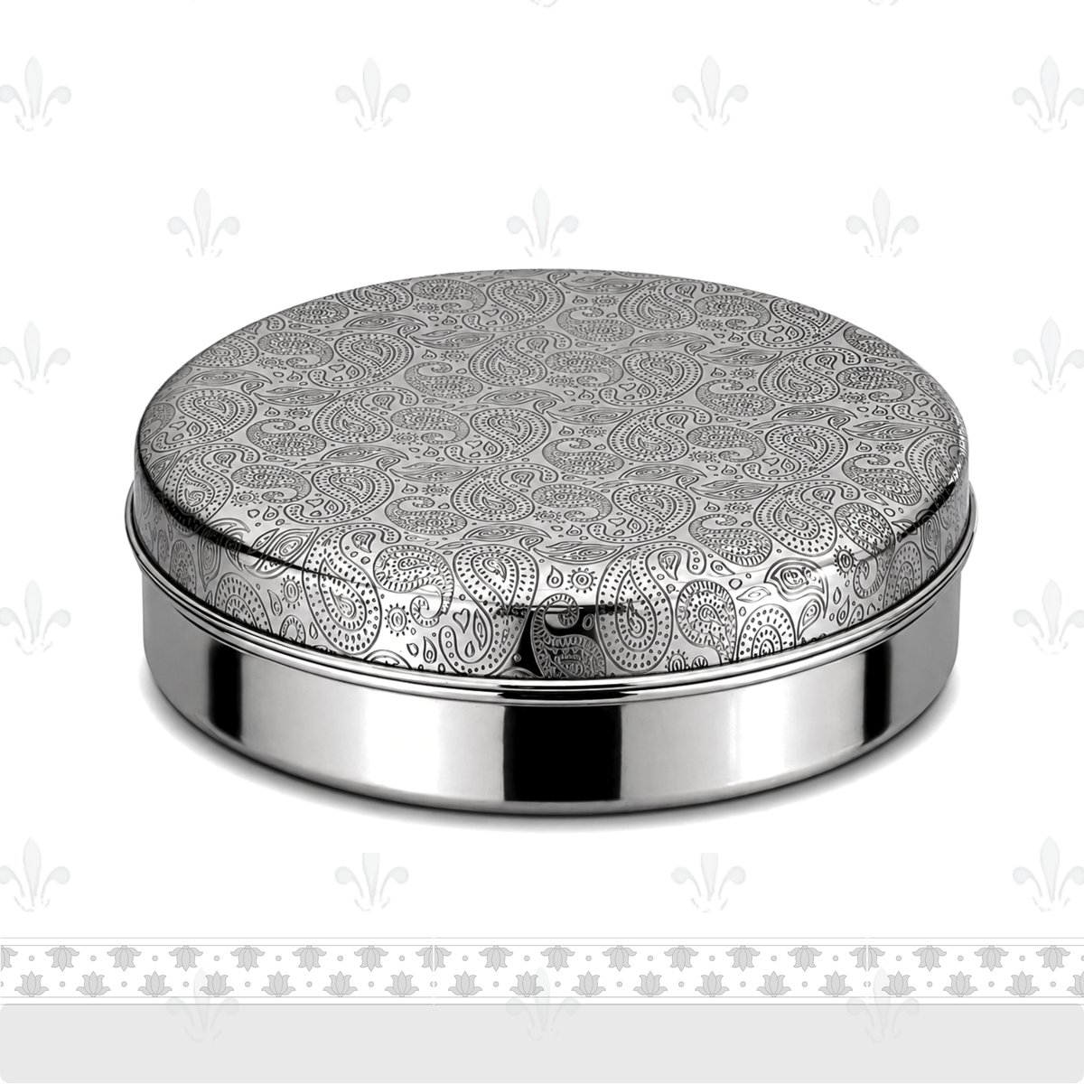 Good Day Roti Box | Stainless Steel Chapati Box | Etched Design