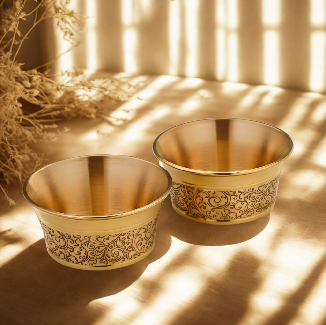 Heritage Thaali Set | 6-Piece Pure Brass Dinner Set