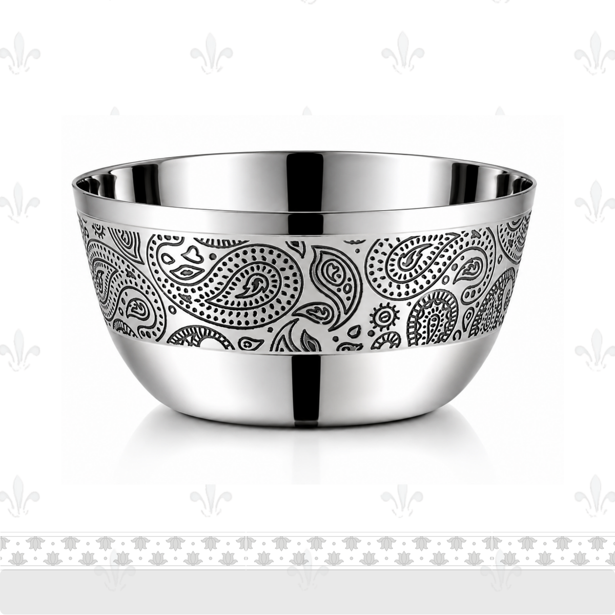 Good Day Bowl Set | Stainless Steel Bowls, Set of 6 | Etched Design