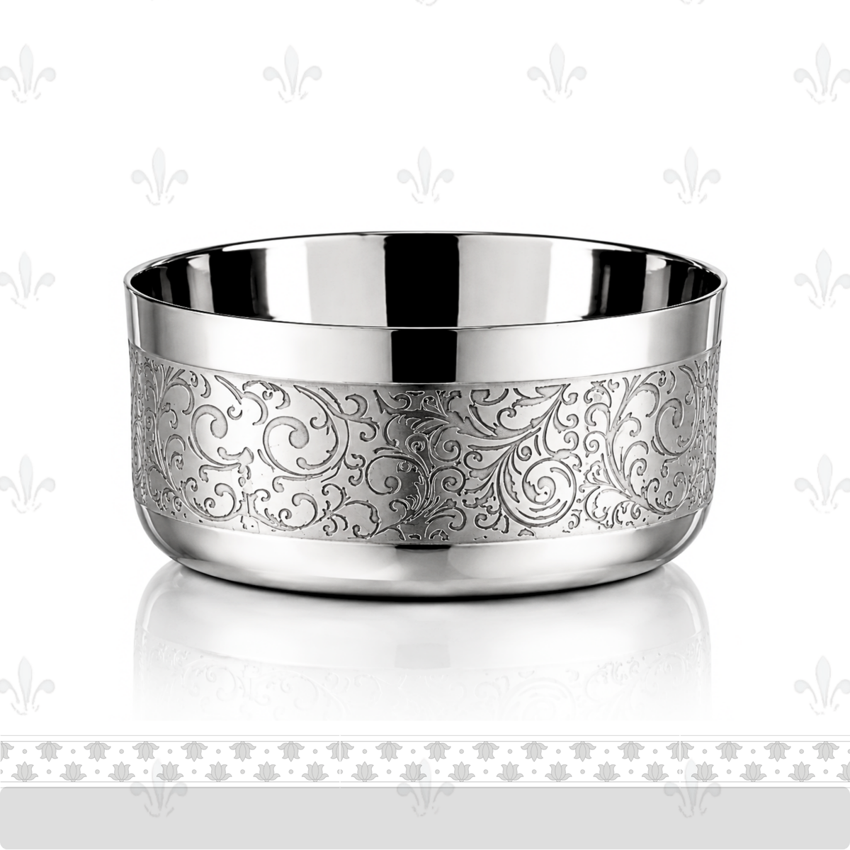 Signature Bowl Set | Stainless Steel Bowls, Set of 6 | Etched Design