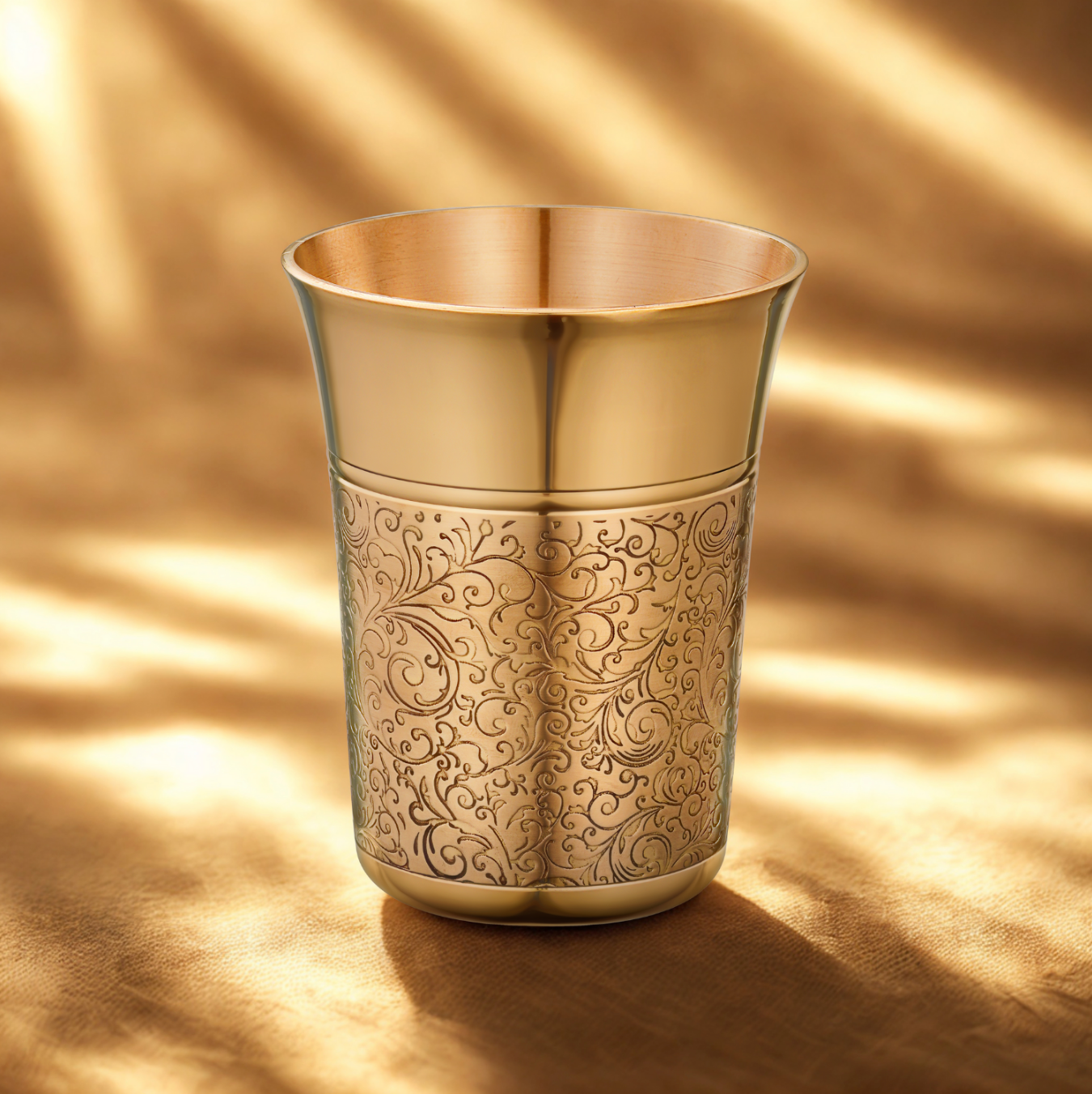 Heritage Hydration Set | Pure Brass Jug & 4 Glasses Set